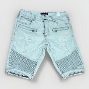 Embellish Distressed Denim Shorts Men’s Size 32 Moto Style